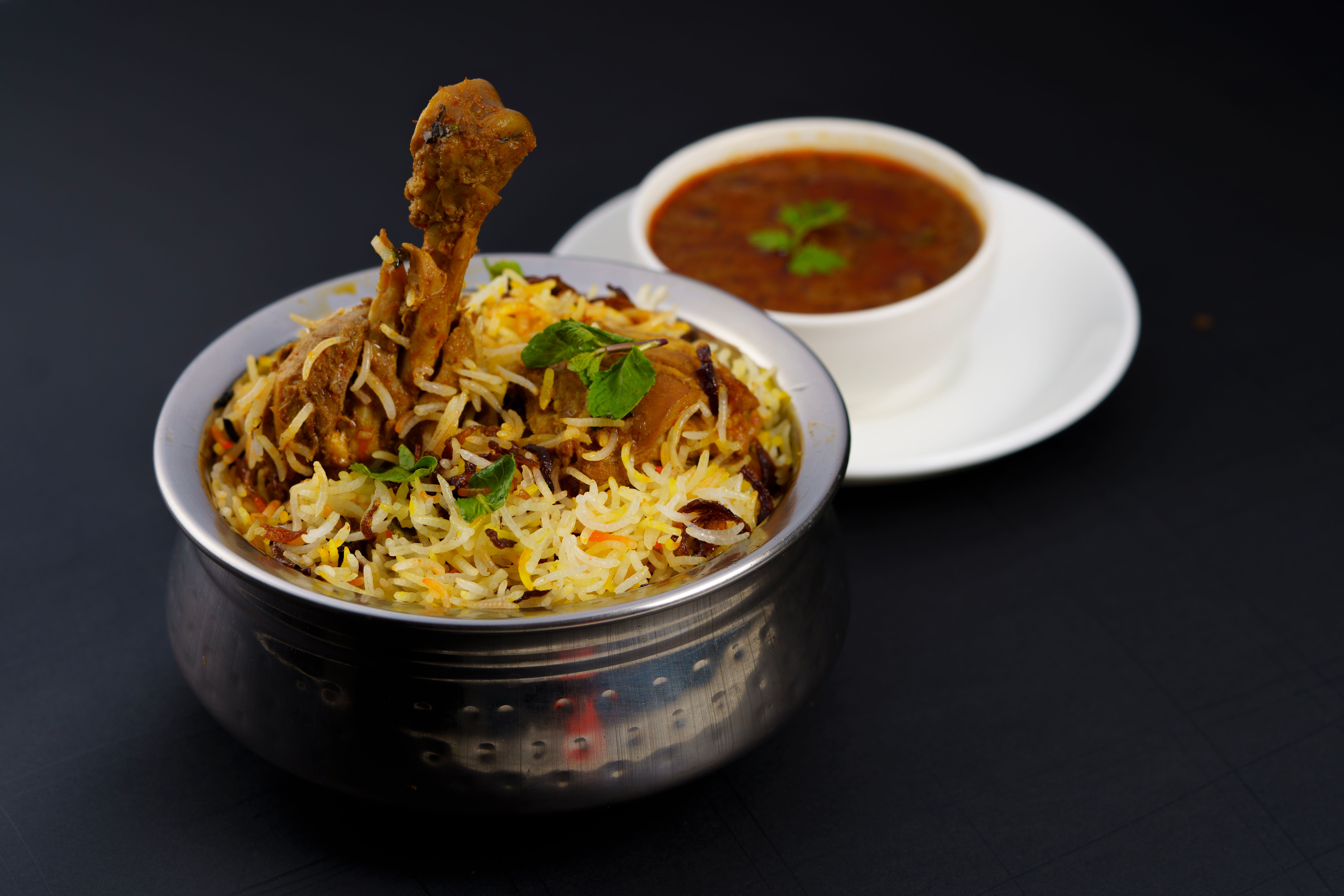 Andhra style chicken biryani